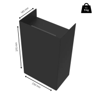 Poubelle murale - 9L - Noir