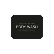 Étiquette Adhésive - Body Wash - Noir Mat