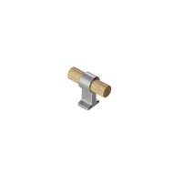 Bouton T Bond - Chêne/Aspect Inox