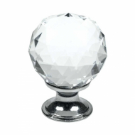Bouton Diamond - Verre/Chrome