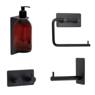 Kit de Salle de Bain Base - Noir Mat