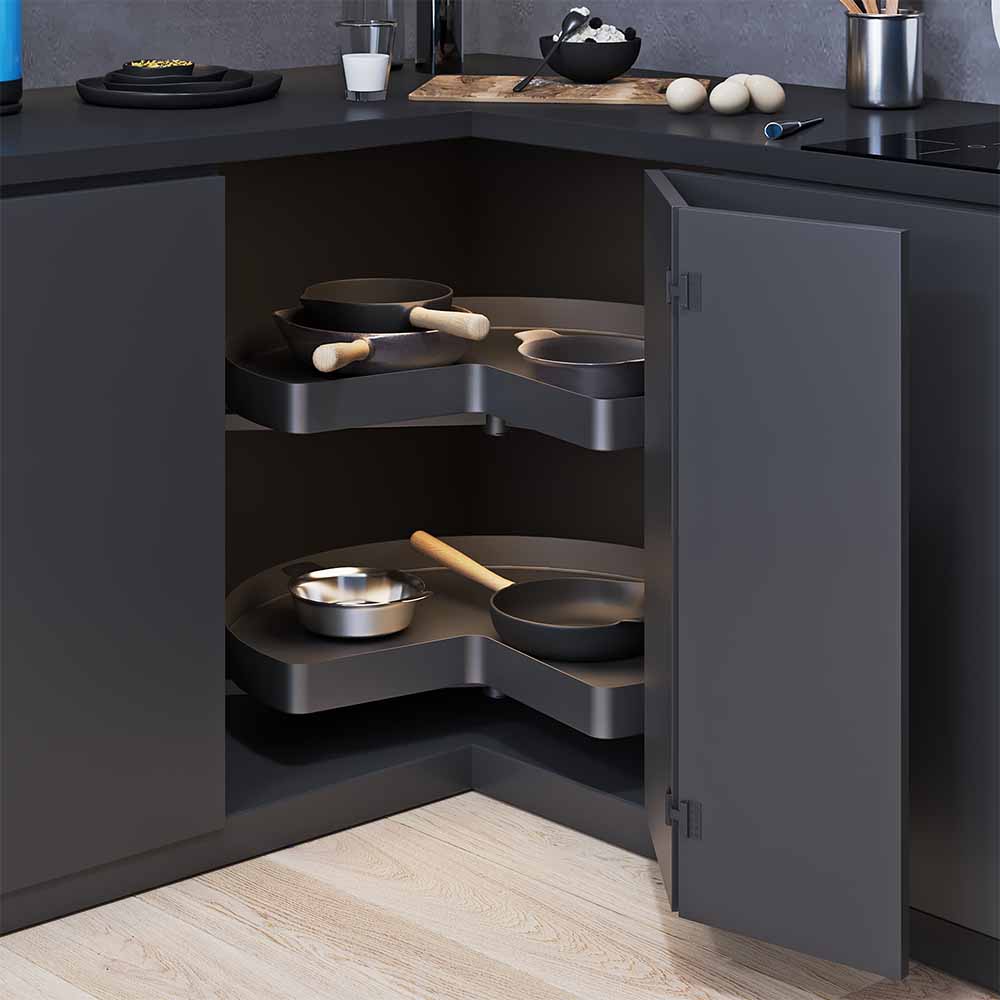 Carrousel D’angle Recorner Maxx Planero ¾ 760 Ø - Gris Lave