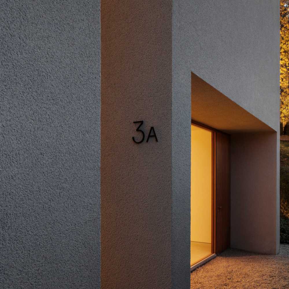 Lettre De Maison Contemporary - D - Noir