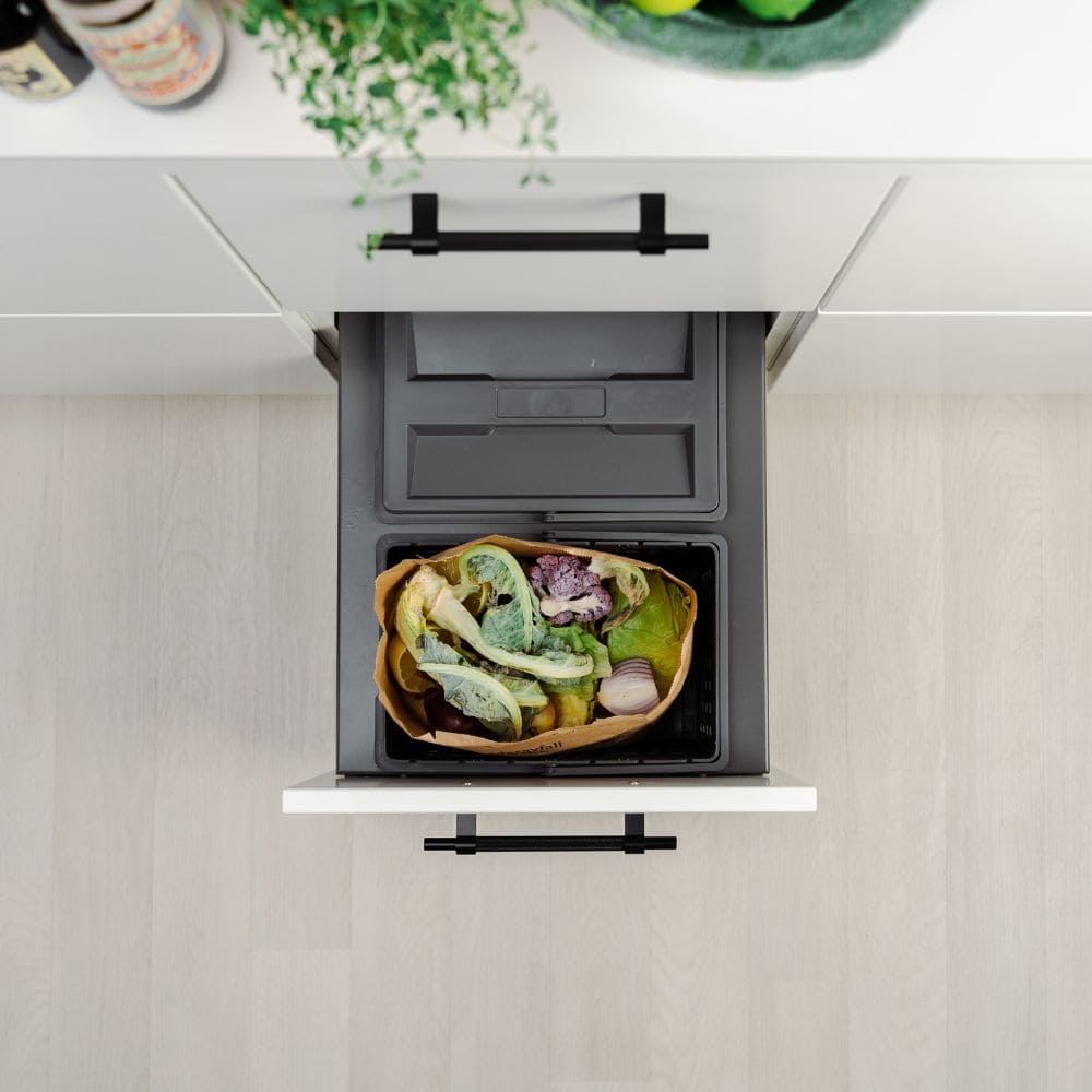 Poubelle De Tri Sélectif - Cube Basic Low - Gris Foncé