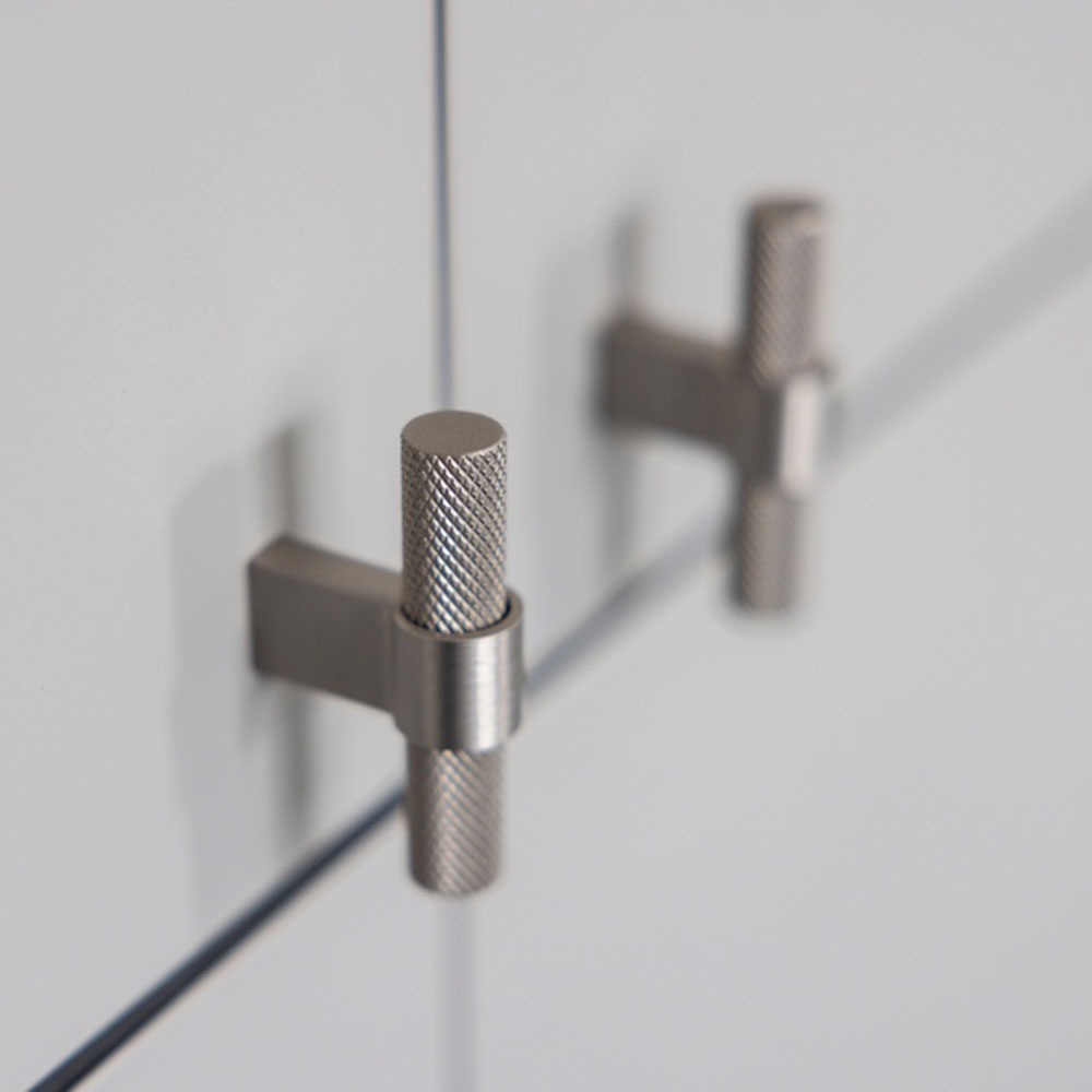 Bouton T Helix - Fini Acier Inoxydable