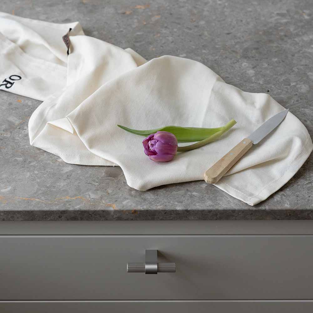 Bouton T Helix Stripe - Finition Acier Inoxydable