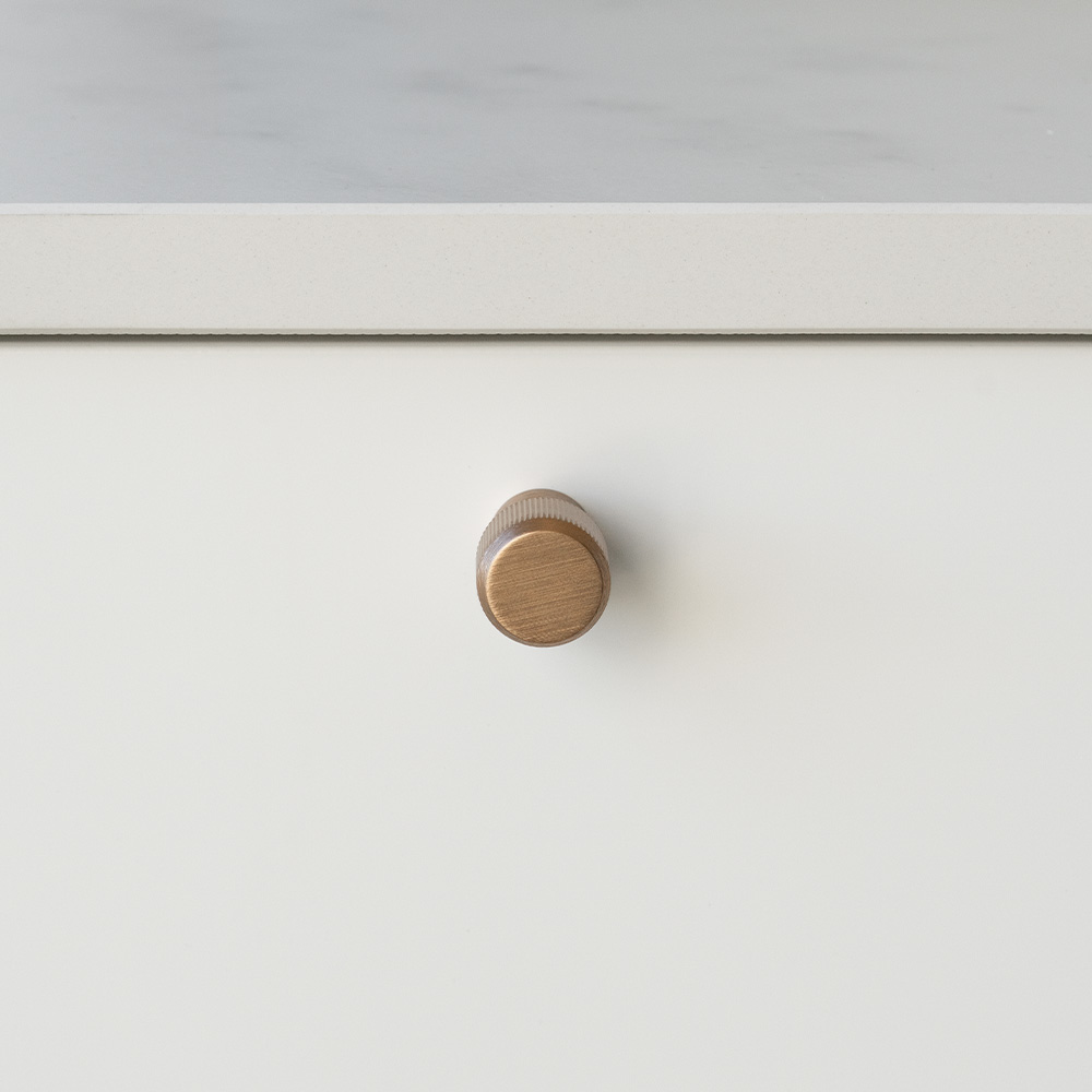 Bouton Brooklyn Ø20mm - Laiton Brossé Foncé