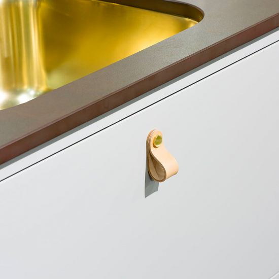 Loop - Cuir Marron/Laiton