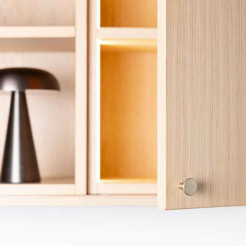 Bouton Lund - 25mm - Or Clair Brossé