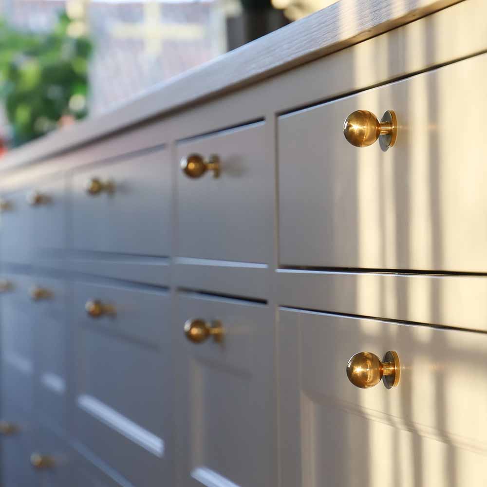 Bouton Solliden - Laiton Poli Non Traité