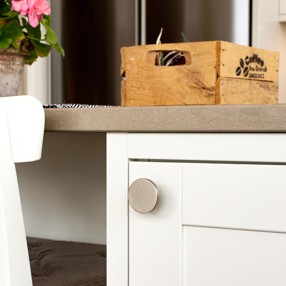 Bouton Como Big - Fini Acier Inoxydable