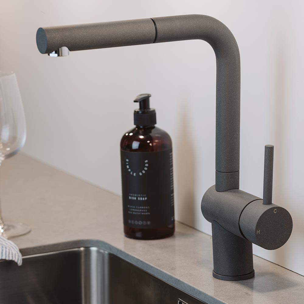 Mitigeur de Cuisine Venedig - Bec Extractible - Silgranit Rockgrey
