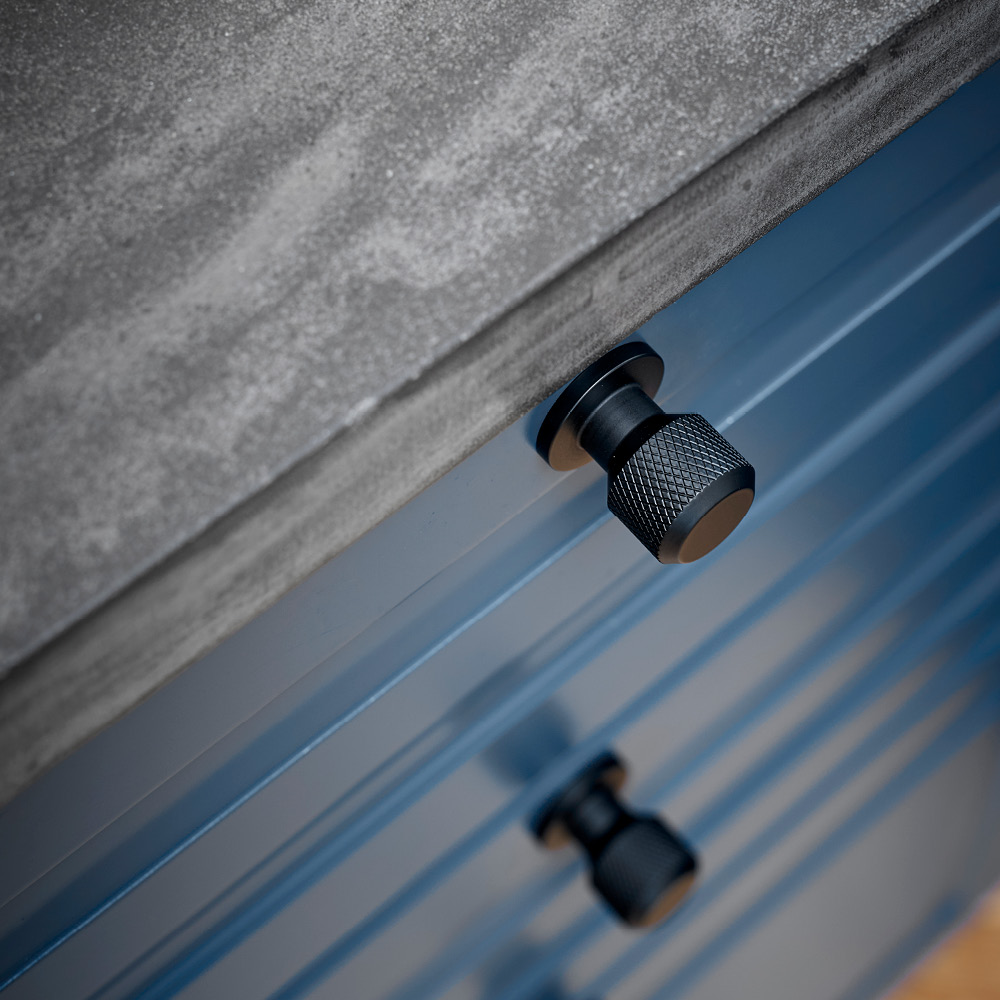 Bouton Manor Round - Noir Mat