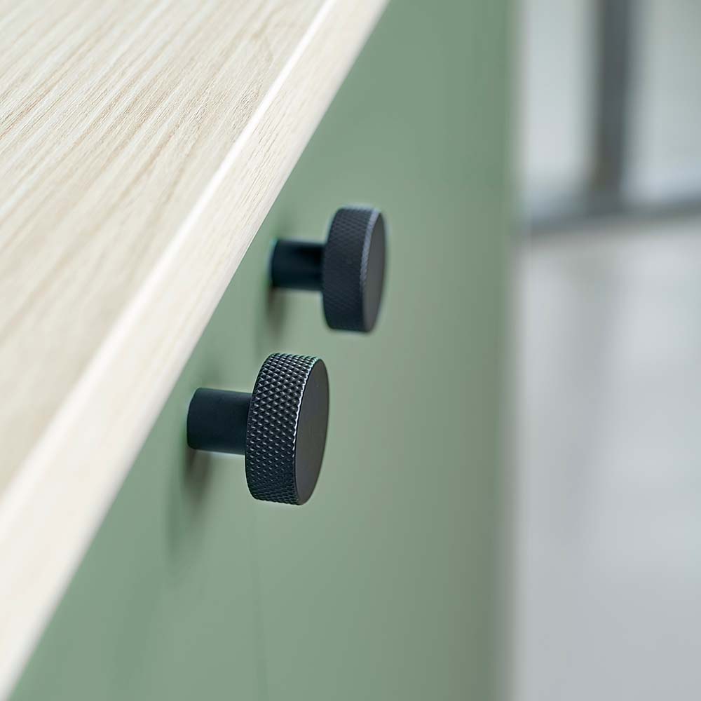 Bouton d'armoire Simon - Noir mat