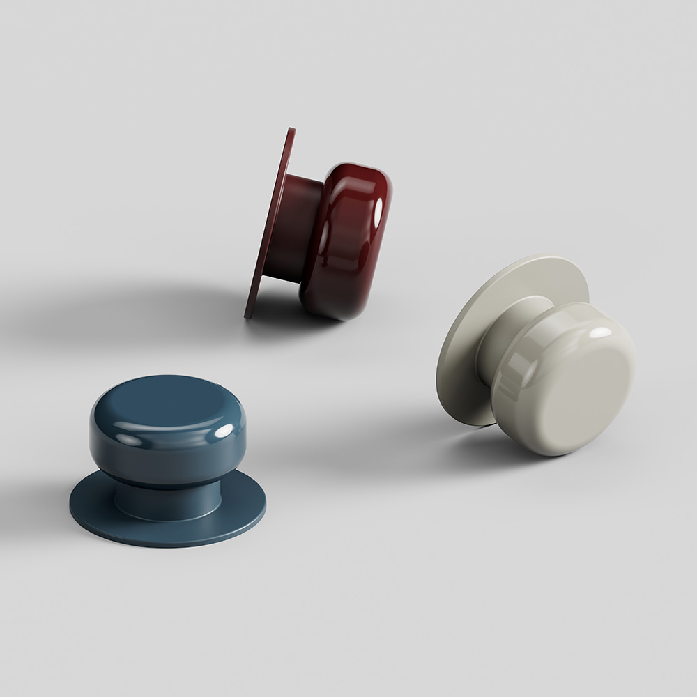 Bouton Colette - 50mm - Glossy Dusty Creme