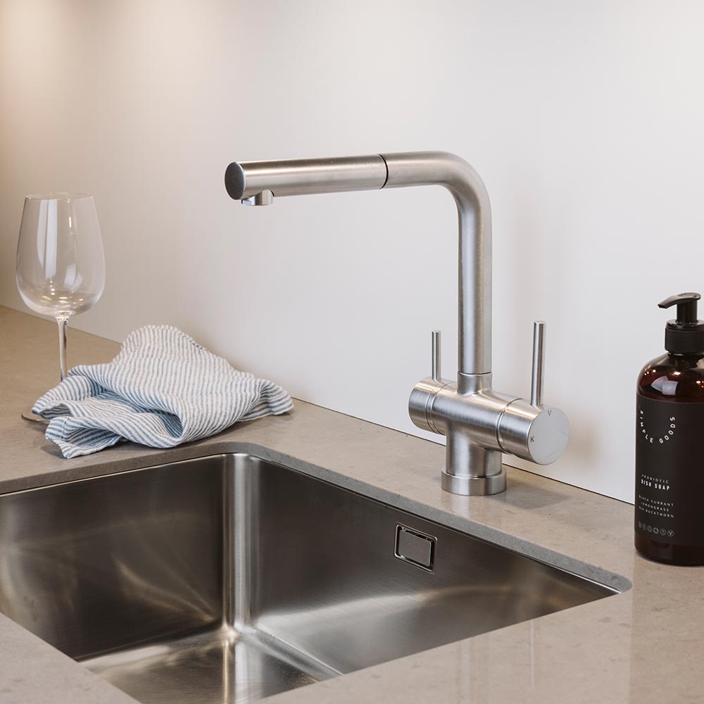 Mitigeur de Cuisine London - Bec Extractible - Old Silver