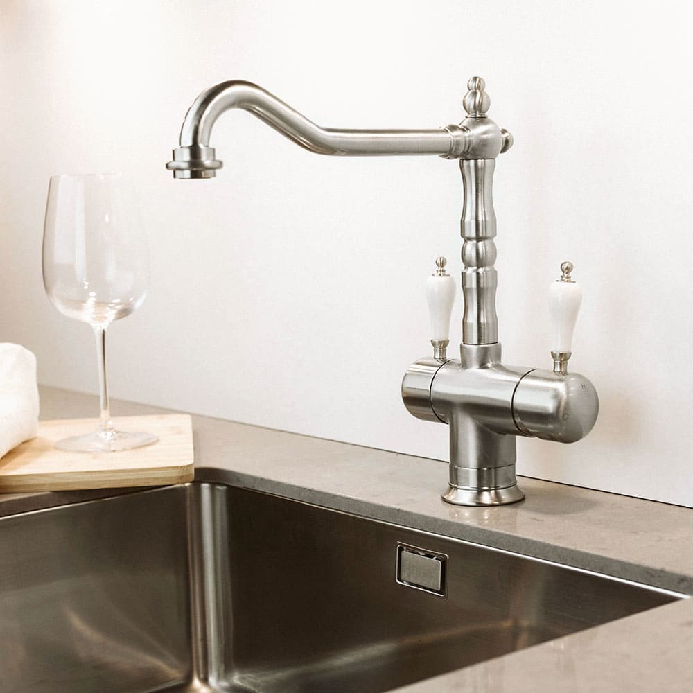 Mitigeur de Cuisine Oslo Retro - Inox Old Silver