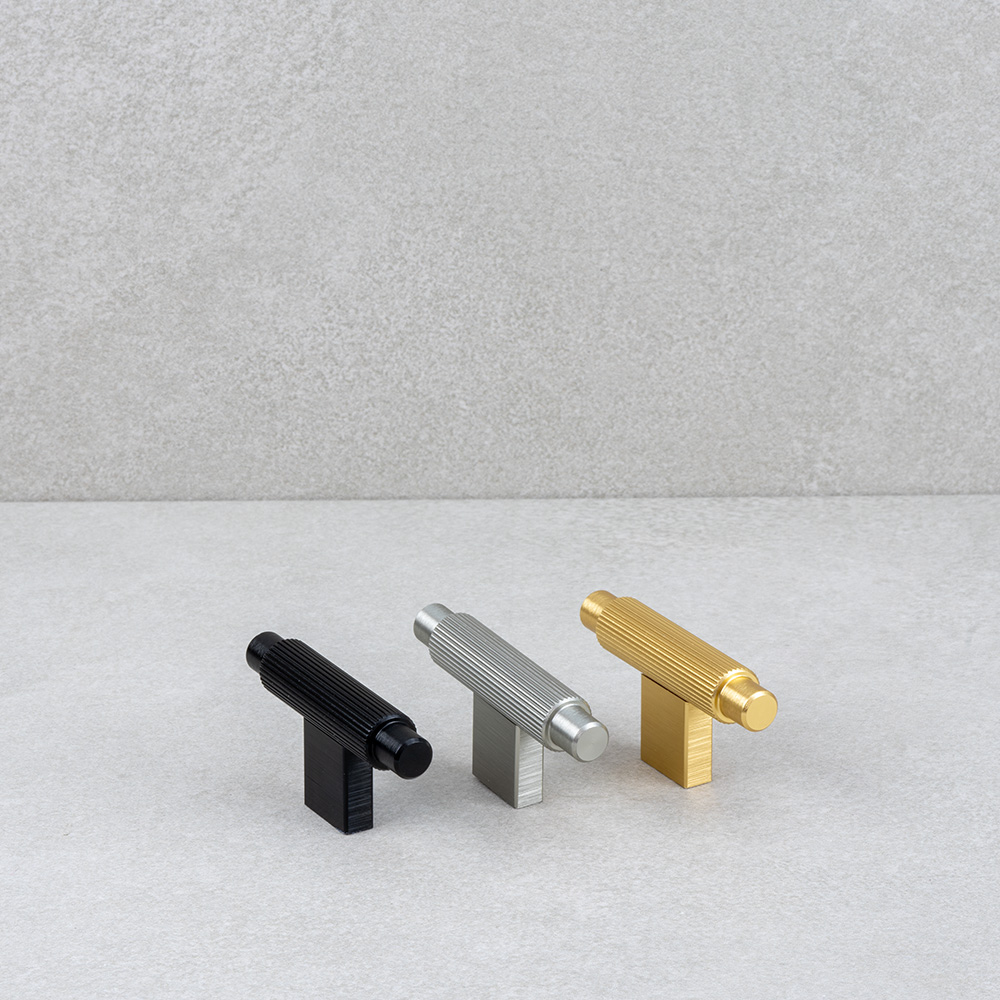 Bouton T Arpa - Aspect Acier Inoxydable
