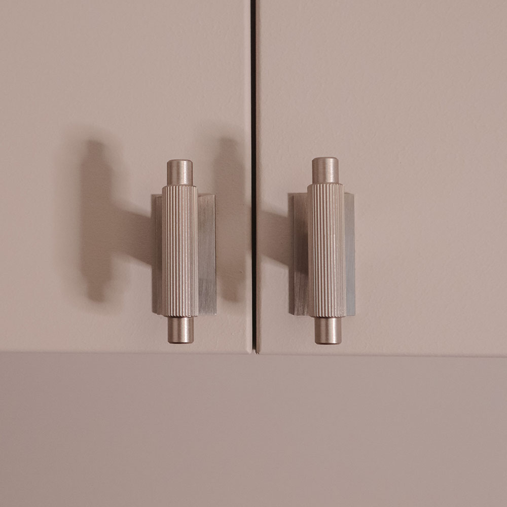 Bouton T Arpa/Plaque Arrière - Aspect Acier Inoxydable