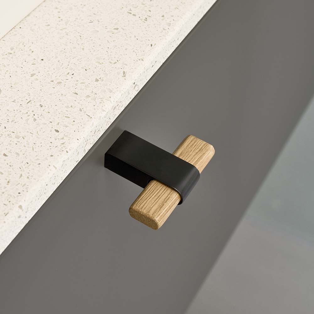 Bouton T Crossing - Chêne/Noir