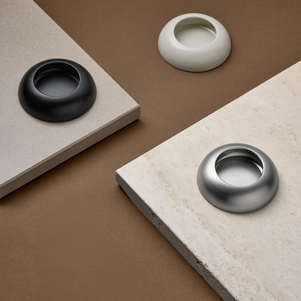 Poignée Cup - 73mm - Glossy Dusty Creme