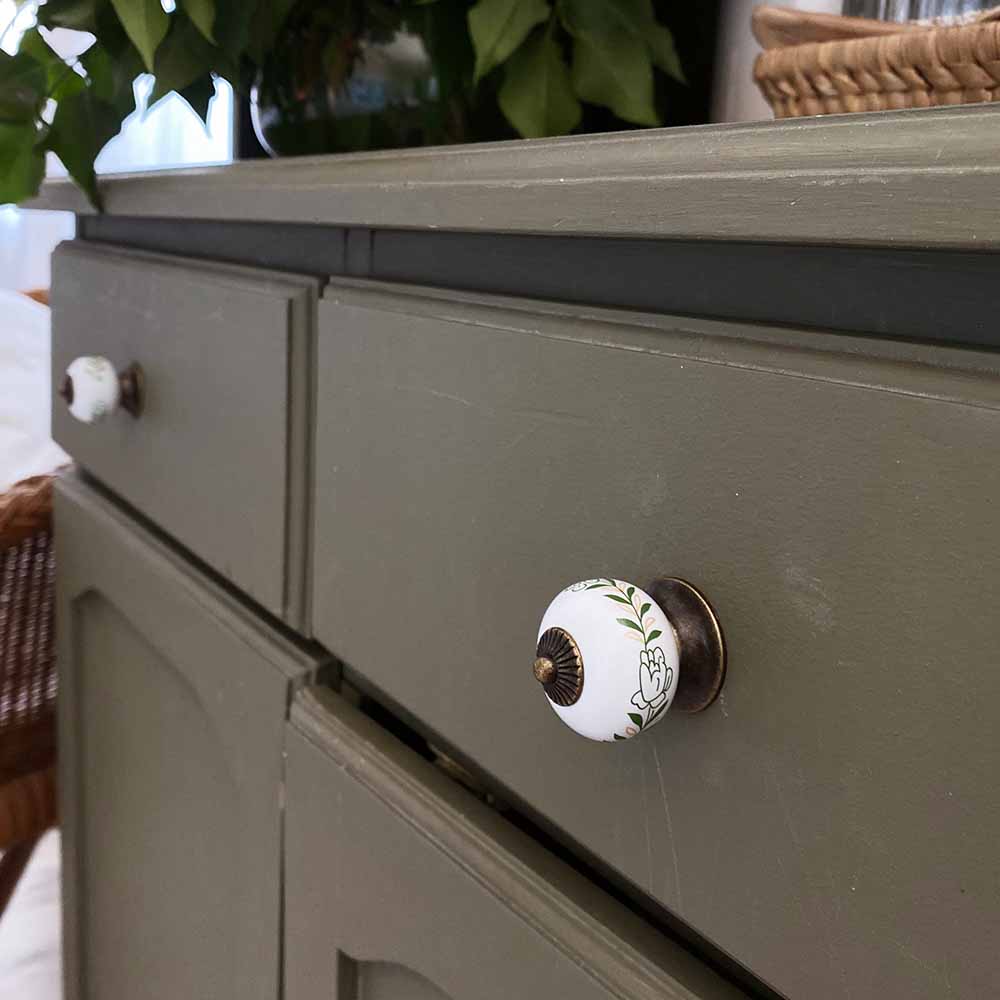 Bouton 8131 - Vert/Antique