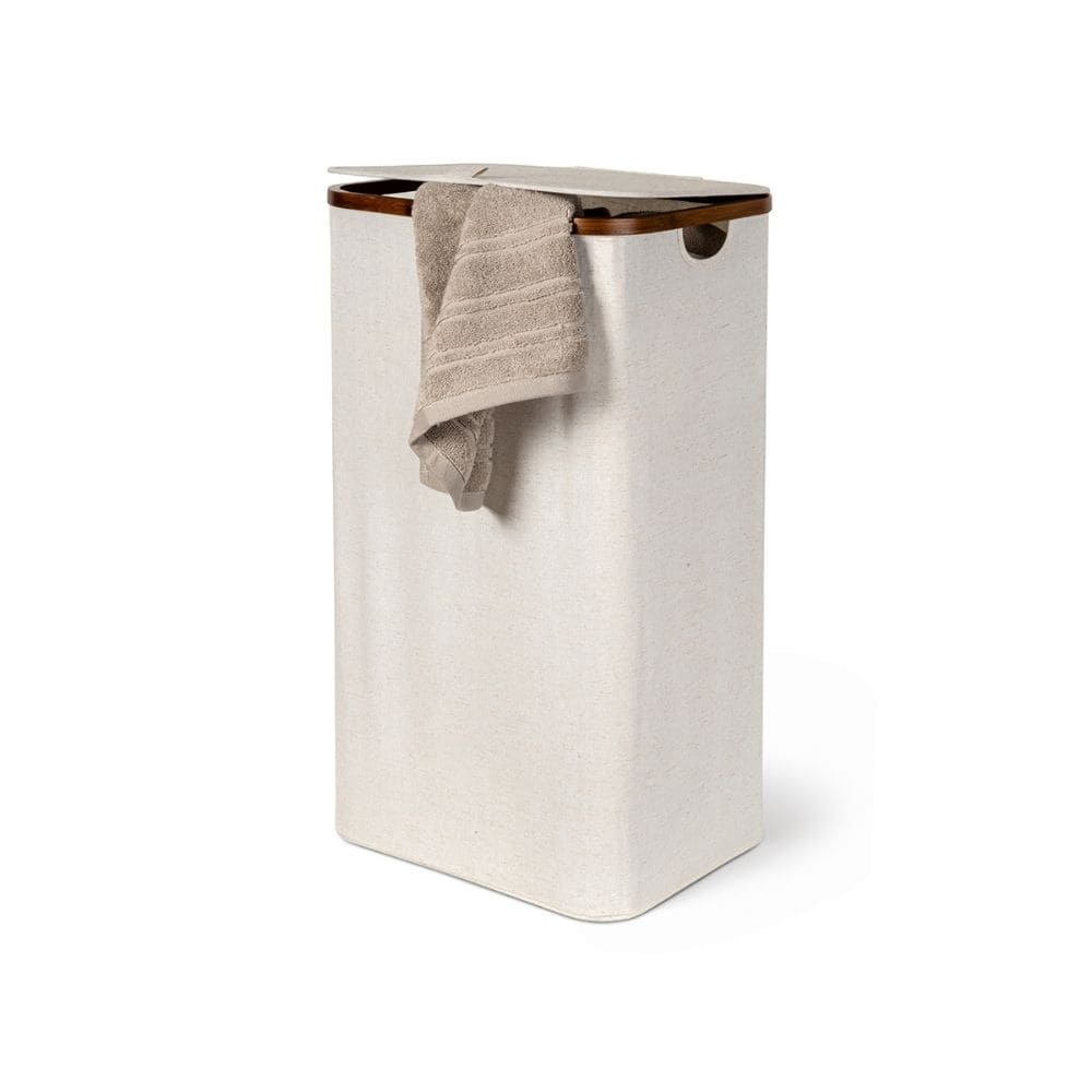 Panier à linge avec couvercle - Sable