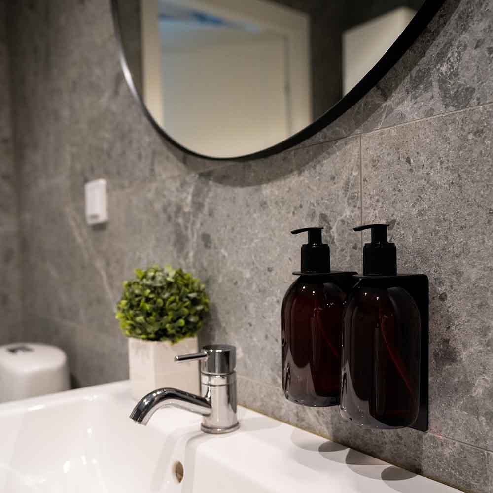 Support Pompe Á Savon Base - Noir Mat