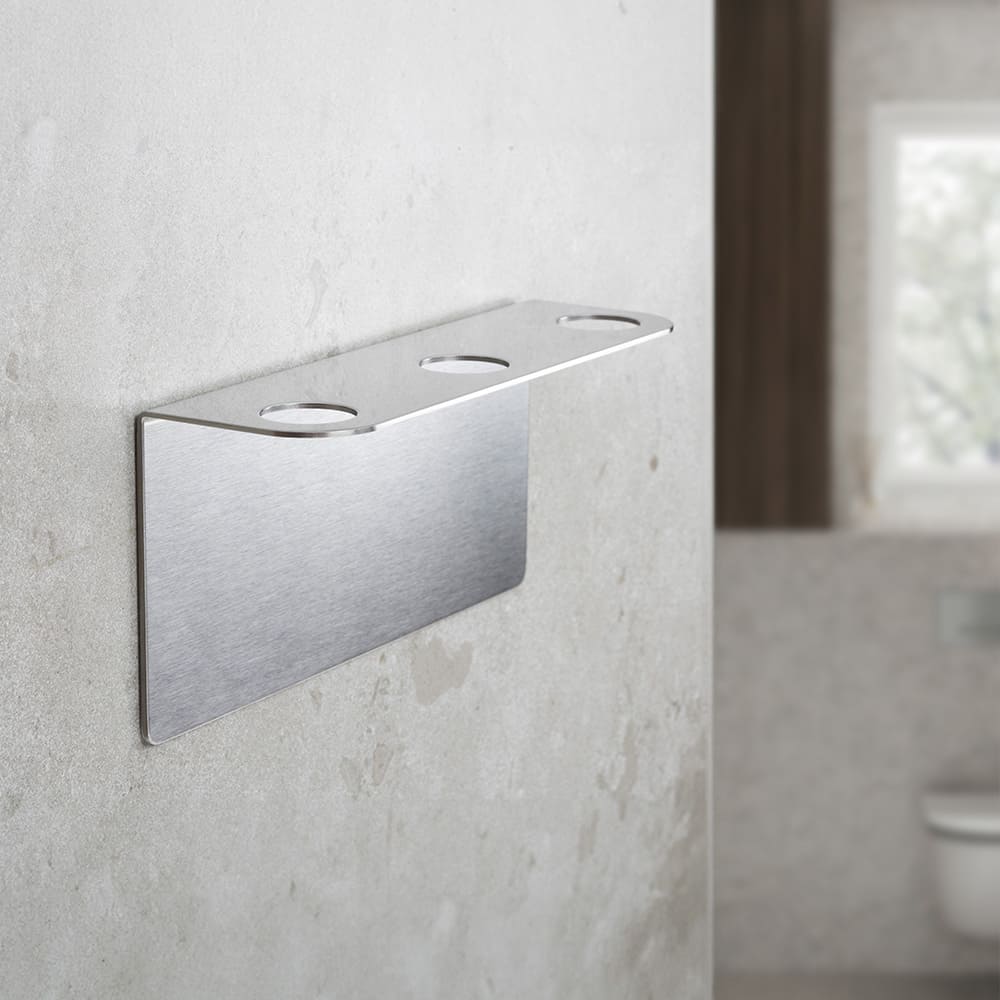 Base Support Pompe Á Savon Douche - Acier Inoxydable Brossé