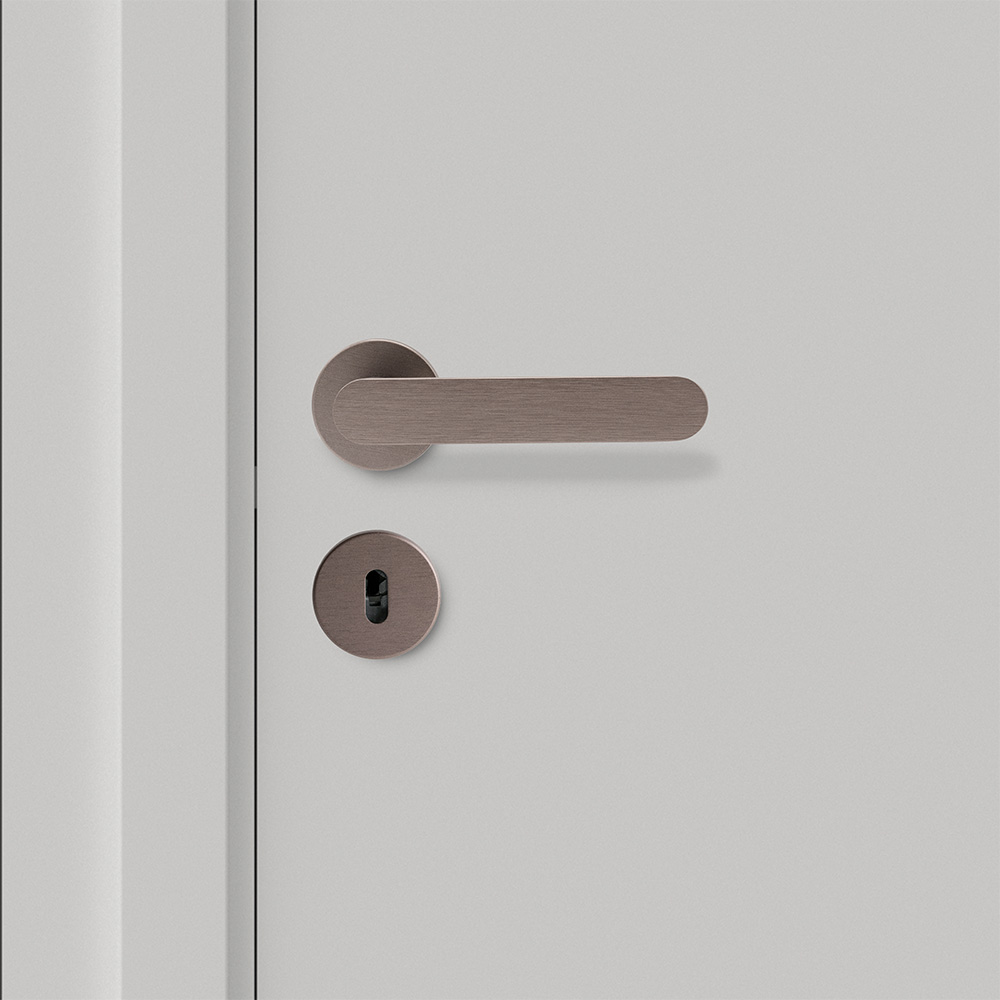 Poignée De Porte Vibe Plain - Bronze Foncé