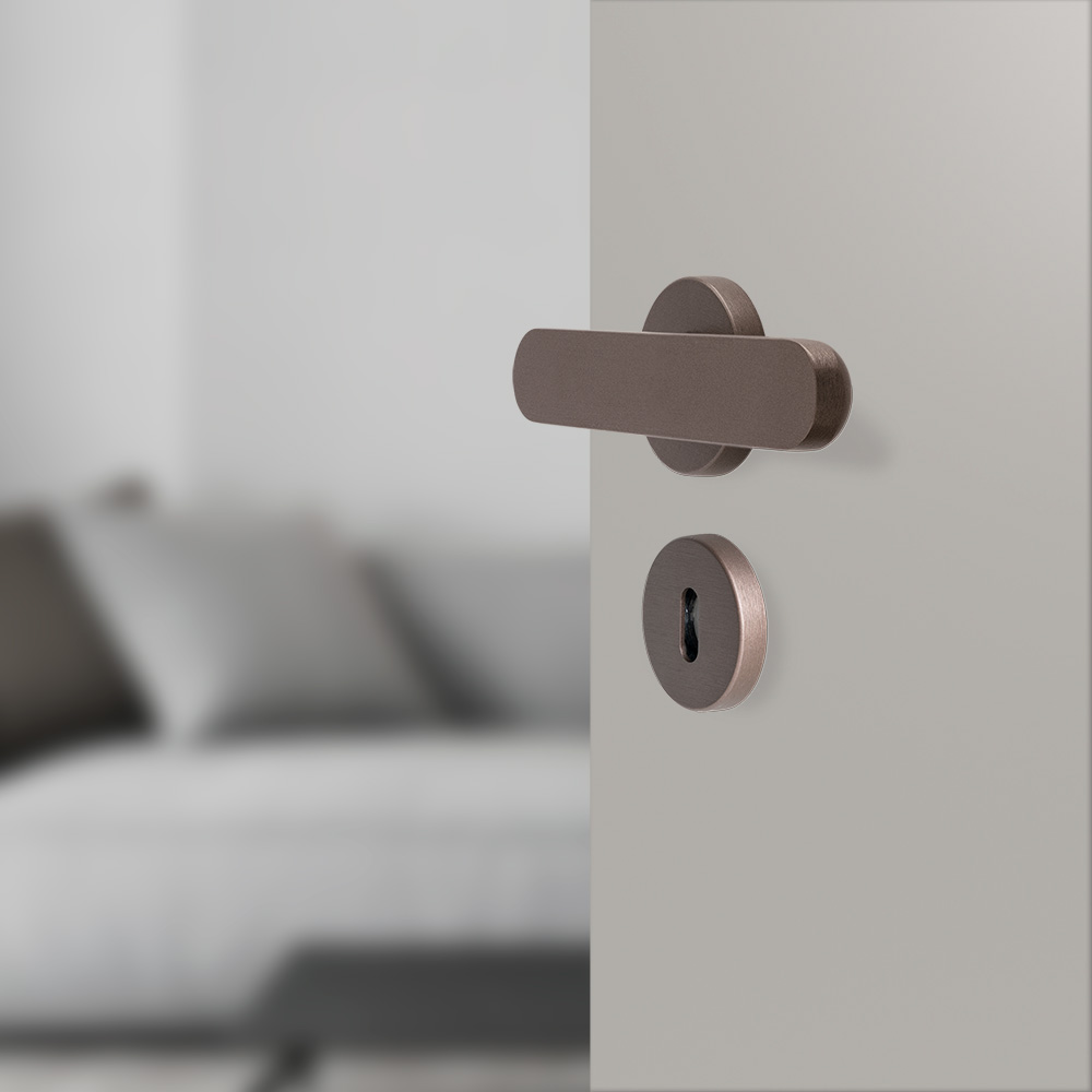 Poignée De Porte Vibe Plain - Bronze Foncé