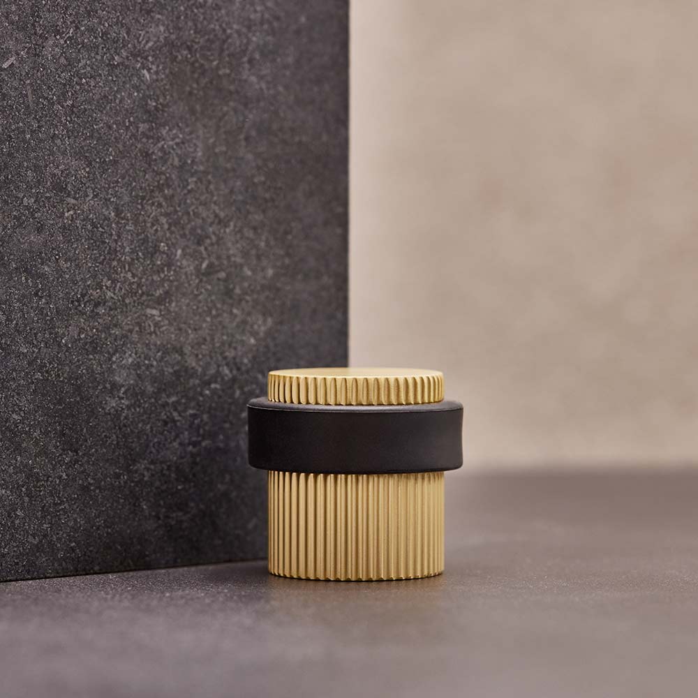 Butée De Porte Helix Stripe - Laiton