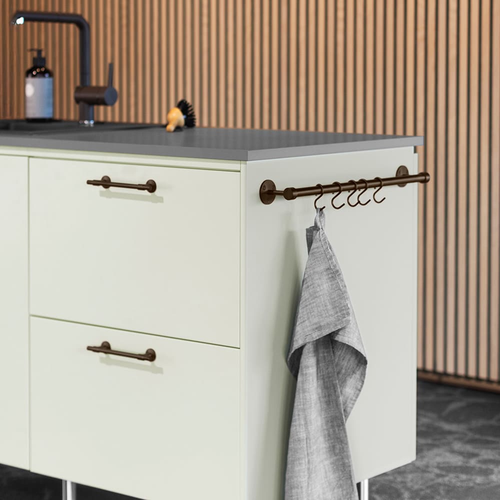 Barre De Cuisine Murale Aveny - 600mm - Complet - Laiton Bruni