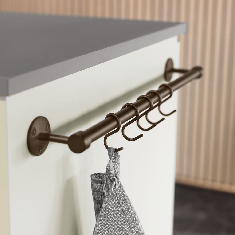 Barre De Cuisine Murale Aveny - 600mm - Complet - Laiton Bruni