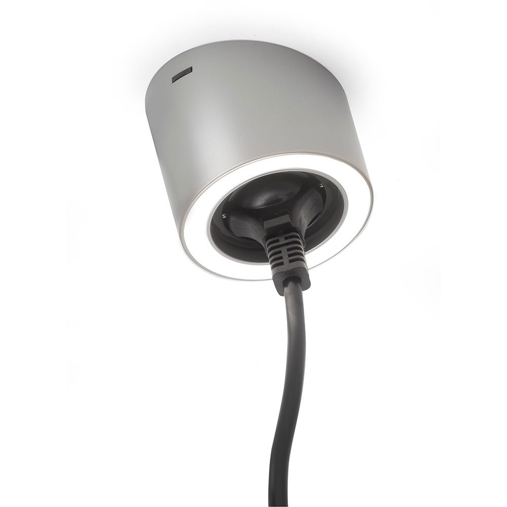 Spot LED Unika - Prise De Courant - Aspect Inox