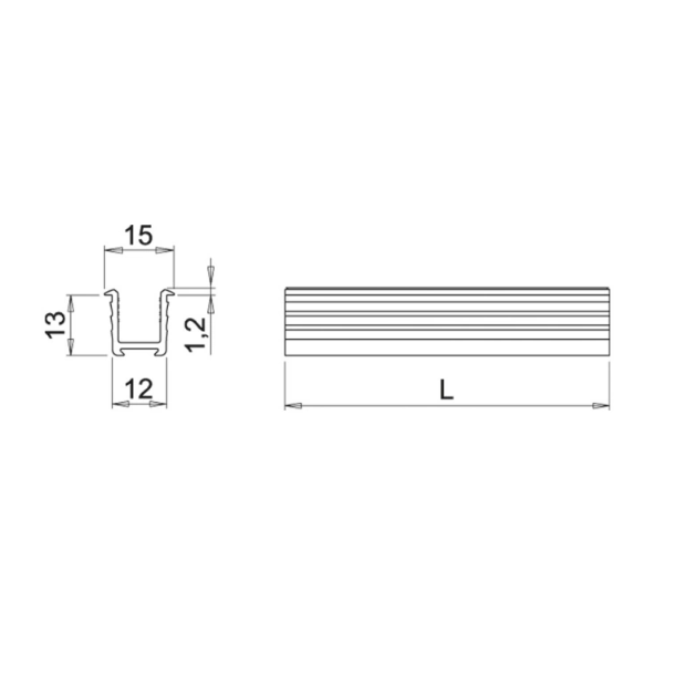 Profil LED Miss - 2000mm - Noir