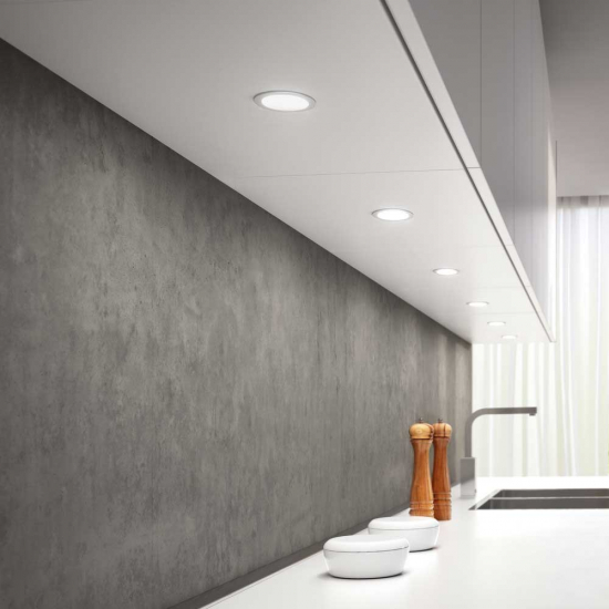 Spot LED Atom - Aspect inoxydable