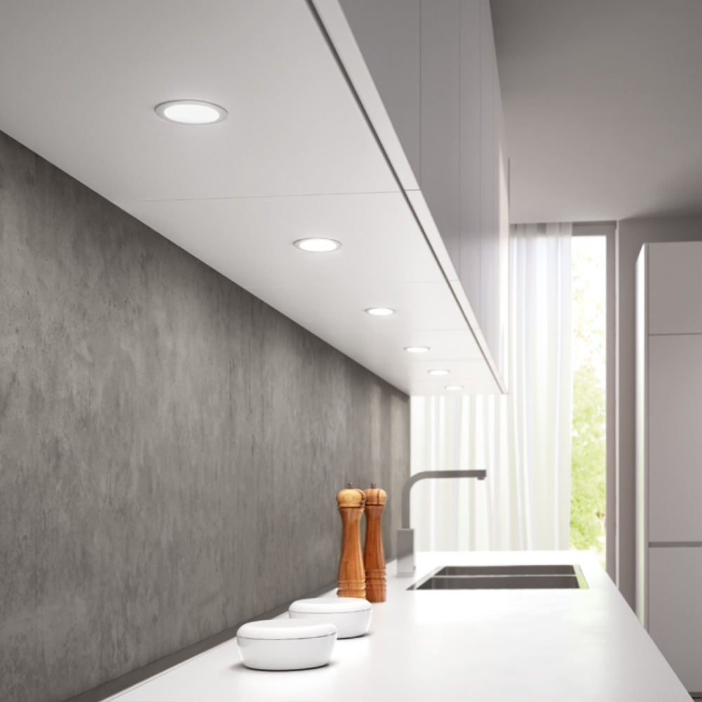 Spot LED Atom D-M - Aspect inoxydable