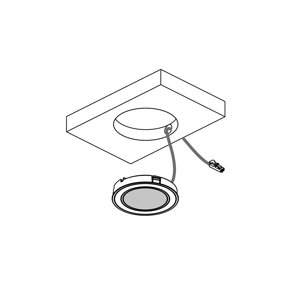 Spot LED Holl DM Avec Couvercle - Aspect Inox