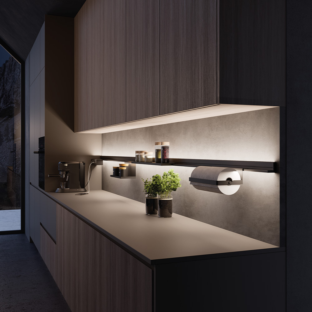 Porte-Verres - Systema - 396mm - Noir Mat