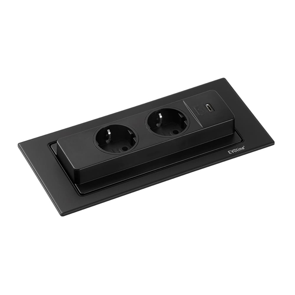 Prise D'alimentation Backflip 2 & 1 USB-C - Noir Mat