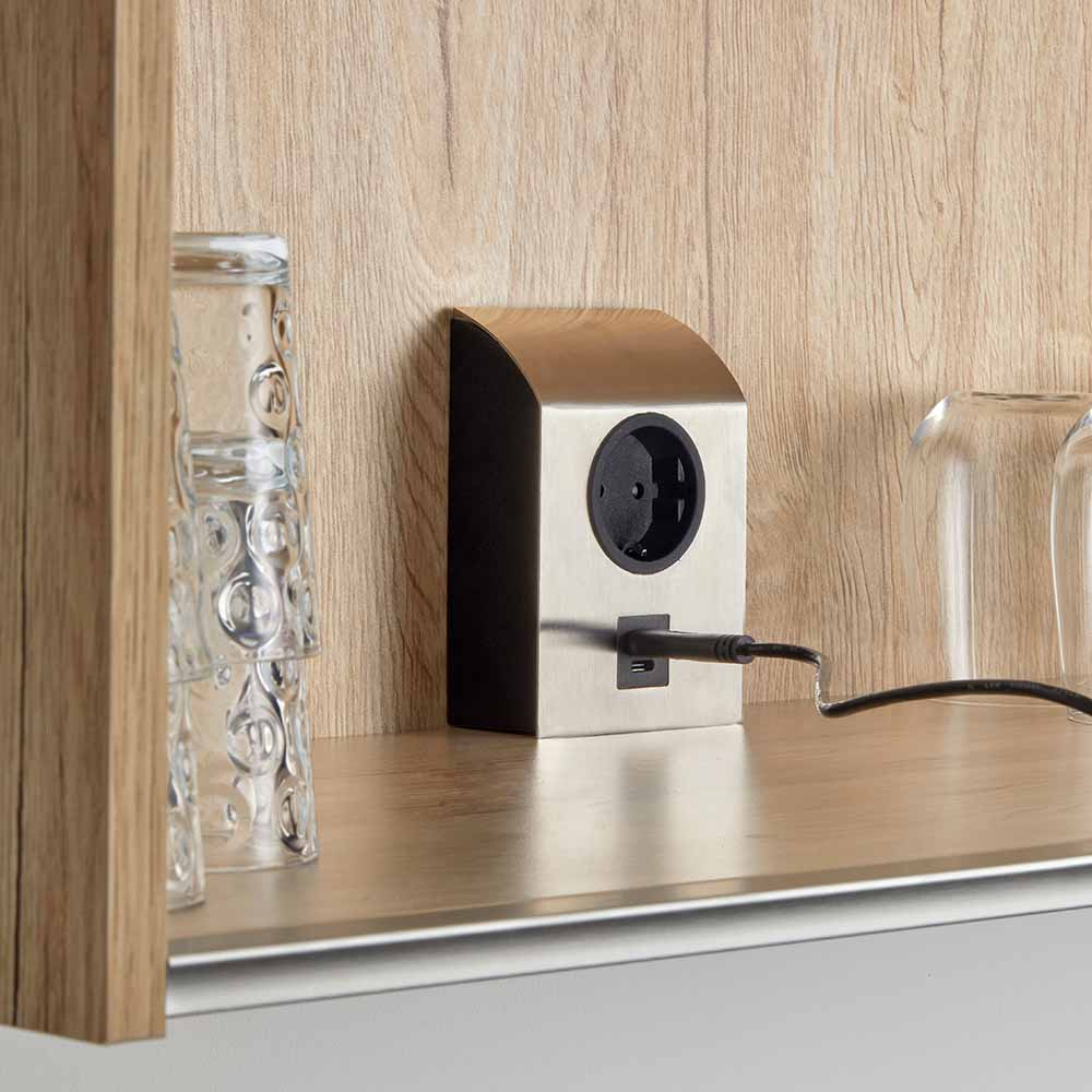 Prise De Courant Mini Born - Aspect Inox