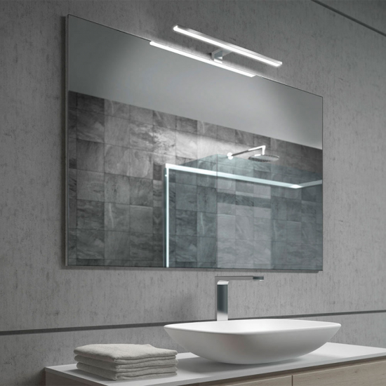 Miroir De Salle De Bain LED-Light Aalto - Chrome